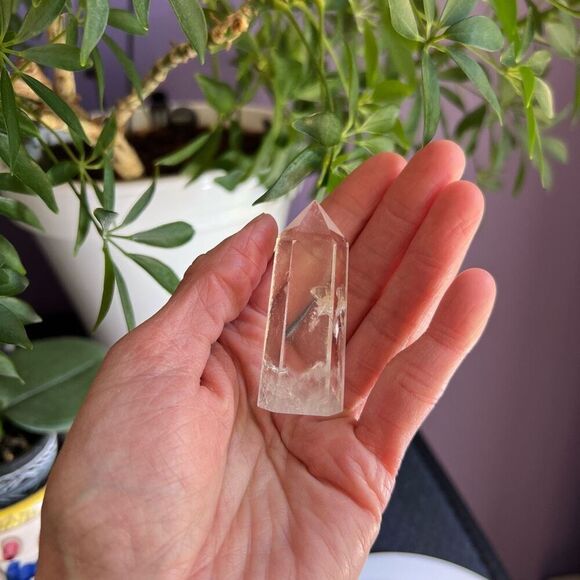 Clear Quartz Crystal Obelisk Meditation Tower (#3) - Picture 3 of 14